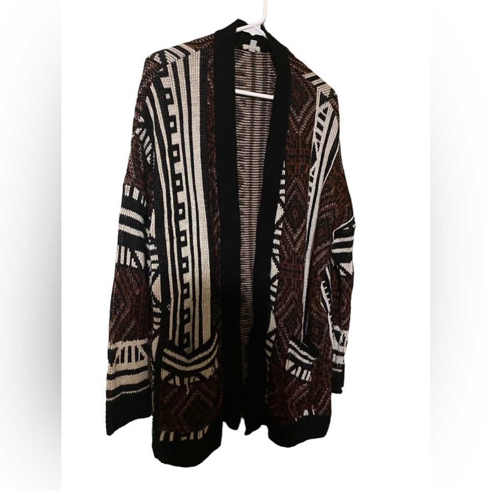 Ecote Urban Outfitter Open Front Cardigan Women Large Geometric Multicolor comfy - Picture 15 of 16